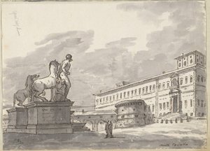 Monte Cavallo, med hestetemmerne av Jacques Louis David