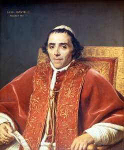 Pius VII (1742 - 1823). Maleri av Jacques Louis David (1748-1825). Museet Louvre. Paris av Jacques Louis David