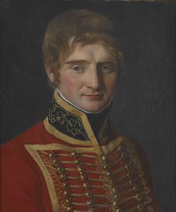 Portrett av en mann i militærdrakt (olje på lerret) av Jacques Louis David