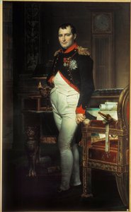 Portrett i full lengde av Napoleon I (1769-1821) i hans studie ved Tuileries-maleriet av Jacques Louis David (1748-1825) 1812 Privat samling. av Jacques Louis David