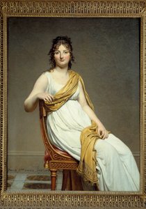 Portrett av Madame Raymond Verninac (1780-1827) Søster til Eugene Delacroix Maleri av Jacques Louis David (1748-1825) 1799 Søn. 1,45 x 1,12 m. Musee du Louvre, Paris - Portrett av Madame Raymond de Verninac (1780-1827), søster av Eugene Delacroix. Paintin av Jacques Louis David
