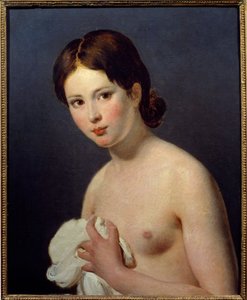 Portrett av en ung jente. Maleri av Jacques Louis David (1748-1825) av Jacques Louis David