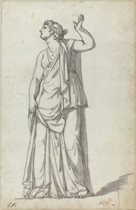 Romersk statue av en muse (Anchyrrhoe) av Jacques Louis David