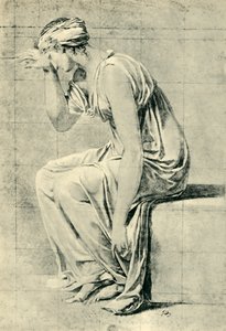 Sittende kvinne, sent på 1700-tallet - begynnelsen av 1800-tallet, 1943. av Jacques Louis David