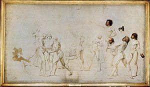 Skisse til Jeu de Paumes ed … av Jacques Louis David