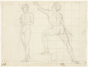 Studie for "The Distribution of the Eagles" av Jacques Louis David