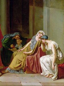 The Oath of the Horatii detalj av en gruppe kvinner til høyre, ca. 1783 olje på lerret av Jacques Louis David