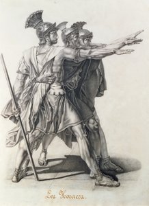 The Oath of the Horatii, detalj av Horatii (blyant) av Jacques Louis David