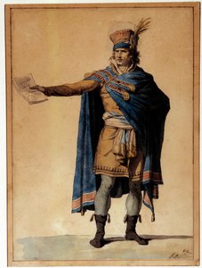Representanten for folket i embetet Karakteren legemliggjør mannen med rettferdighet og offentlig orden under den franske revolusjonen. Akvarell av Jacques Louis David (1748-1825) 1789 Paris, Musee Carnavalet av Jacques Louis David