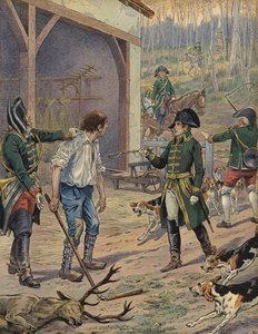 Napoleon på jakt av Jacques Marie Gaston Onfray de Breville (Job)