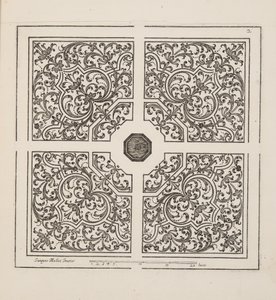 Design for Parterre, fra Theatre des Plans et Jardinages, pub.1652 (gravering)