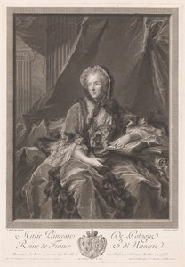 Portret van Konings Maria Leczinska av Jacques Nicolas Tardieu
