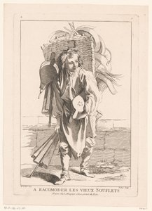 Selger av belg A Racomoder les vieux Souflets (tittel på objekt) Cris de Paris (serietittel) Street Vendors of Paris (serietittel)