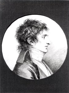 Portrett av Lucien Bonaparte (1775-1840) ca. 1800 (svart kritt på vellum) av Jacques Reattu