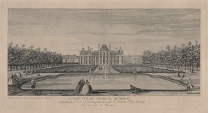 Chateau of Berny fra Gardens av Jacques Rigaud