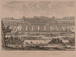 Chateau of St. Germain en Laye fra elven av Jacques Rigaud