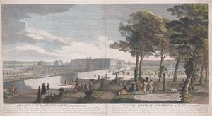 Utsikt over Hampton Court fra hagesiden av Jacques Rigaud