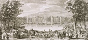 Utsikt over Neptun-fontenen, Versailles av Jacques Rigaud