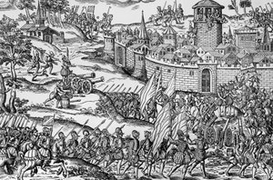 Fangst av Montbrison av Francois de Beaumont, Baron of Adrets