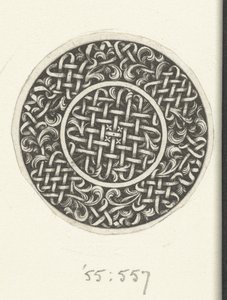 Medaljong med flettverk Design for gullsmeder (serietittel) av Jacques Vauquer