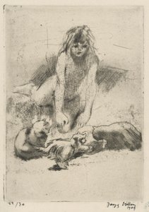 Minne et les chats buvant (Minne og drikkekattene), fra suiten Le bain de Minne (Minne