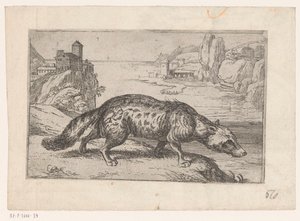 Hyene Dyr i landskap (serietittel) av Jacques de Fornazeris (attributed to)