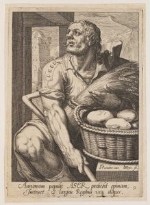 Asher, fra Jakobs tolv sønner av Jacques de Gheyn II