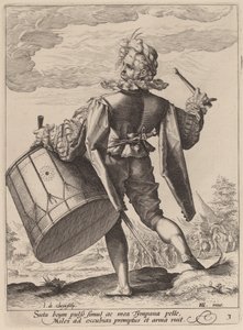 Trommeslager av Jacques de Gheyn II after Hendrik Goltzius