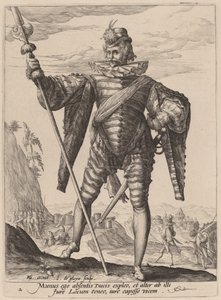 Oberstløytnant av Jacques de Gheyn II after Hendrik Goltzius