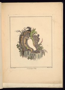 Design for asymmetrisk kartouche av Jacques de Lajoüe