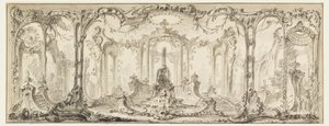 Design for en dekorativ dekorasjon av Jacques de Lajoüe