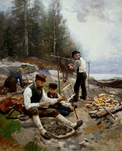 Fiskere på stranden