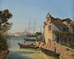 Utsikt over San Giorgio Maggiore i Venezia av Jakob Alt