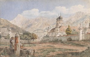 Utsikt over Stams Abbey i Tyrol av Jakob Alt