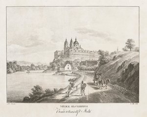 Nedre Østerrike, benediktinerkloster i Melk, 1819. av Jakob Alt