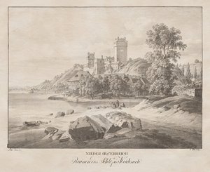 Nedre Østerrike, ruinene av Weidenech slott av Jakob Alt