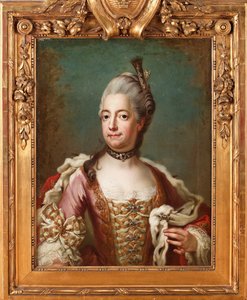 Louise Ulrique (Louise-Ulrique) av Preussen (1720-1782), Dronning av Sverige - Maleri av Jakob Bjørk (1726-1793), olje på lerret, 73x55 cm - Louisa Ulrika av Preussen, Olje på lerret av Jakob Bjørk - Privat samling av Jakob Björk