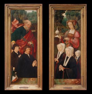Giverfigurer med St. Peter med nøkkel av Jakob Cornelisz