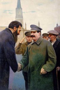 Møtet mellom Joseph Stalin (1879-1953) og Otto Schmidt