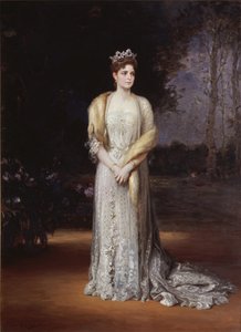 Portrett av keiserinne Alexandra Fyodorovna av Russland 1872-1918, kona til tsar Nicholas II, 1914 av Jakov Jakovlevich Veber
