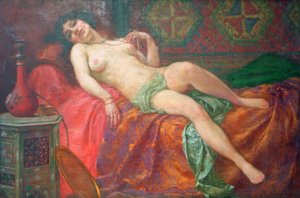Hvilende Odalisque av Jakub Obrowsky