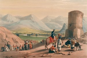 The Valley of Maidan, ca. 1839 (litografi, tonet)