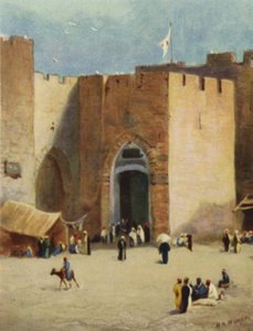 Jaffa; eller "Fish Gate" (farge litho) av James (after) Clark