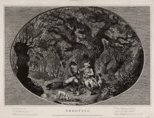 Skyting, gravert av Robert Pollard (1755-1838), utgitt i 1784 (litho)