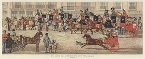 West Country Mails på Gloucester Coffee House, Piccadilly (farge litho)