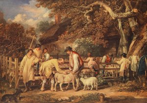 Saueklipping, ca. 1820 (farge litho) av James (after) Ward