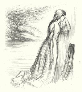 "Left His Home" (gravering) av James Abbott McNeill (after) Whistler
