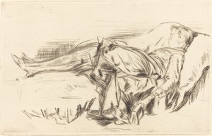 Et barn på en sofa, nr. 2, ca. 18731875. av James Abbott McNeill Whistler