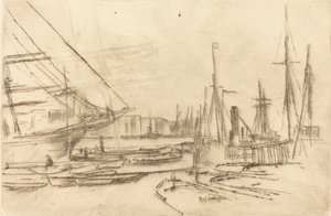 En skisse fra Billingsgate, 1878. av James Abbott McNeill Whistler