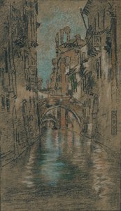 En venetiansk kanal, c1880 av James Abbott McNeill Whistler